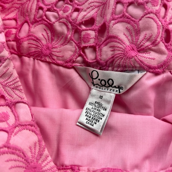 Lilly Pulitzer Pink Floral Lace Dress - Picture 3 of 7